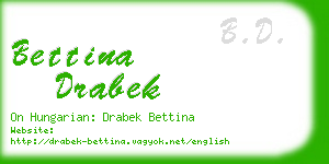 bettina drabek business card